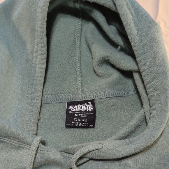 Light GreenLightweight Hoodie with Graphic Accents.... - Picture 4 of 9